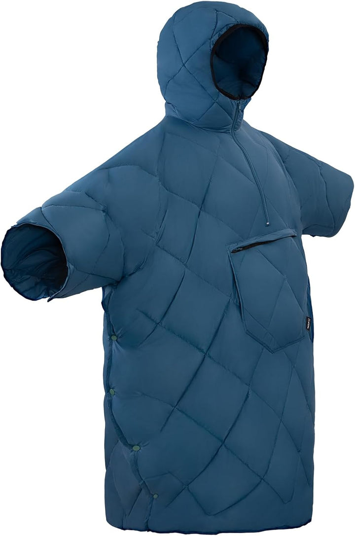 ATEPA Camping Decke Poncho, Ultraleicht Blau, Blau