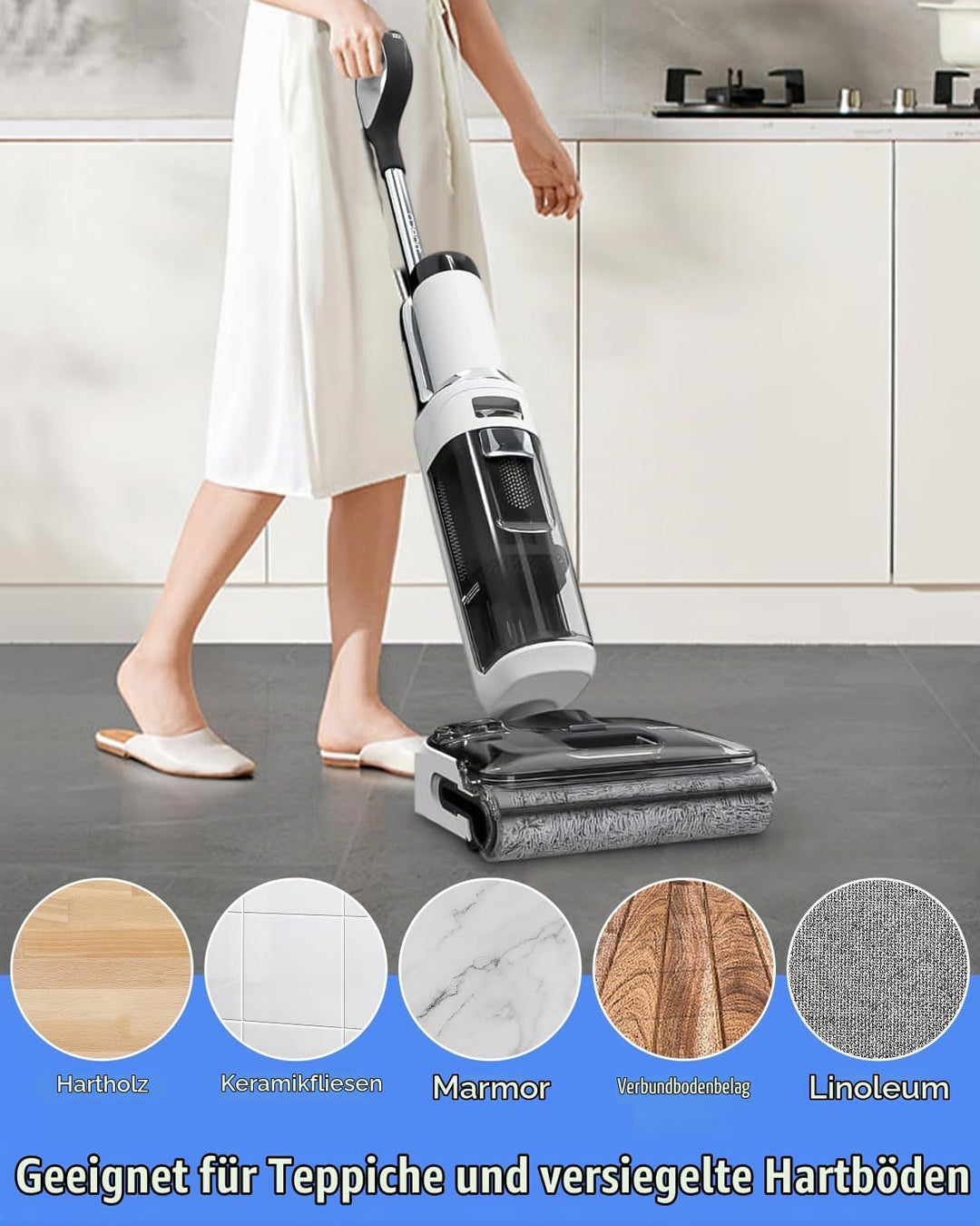 6 Zubehörset für Tineco Floor One Stretch S6/S7 Stretch Ultra/Switch S6/i6 Stretch Ersatzbürsten und
