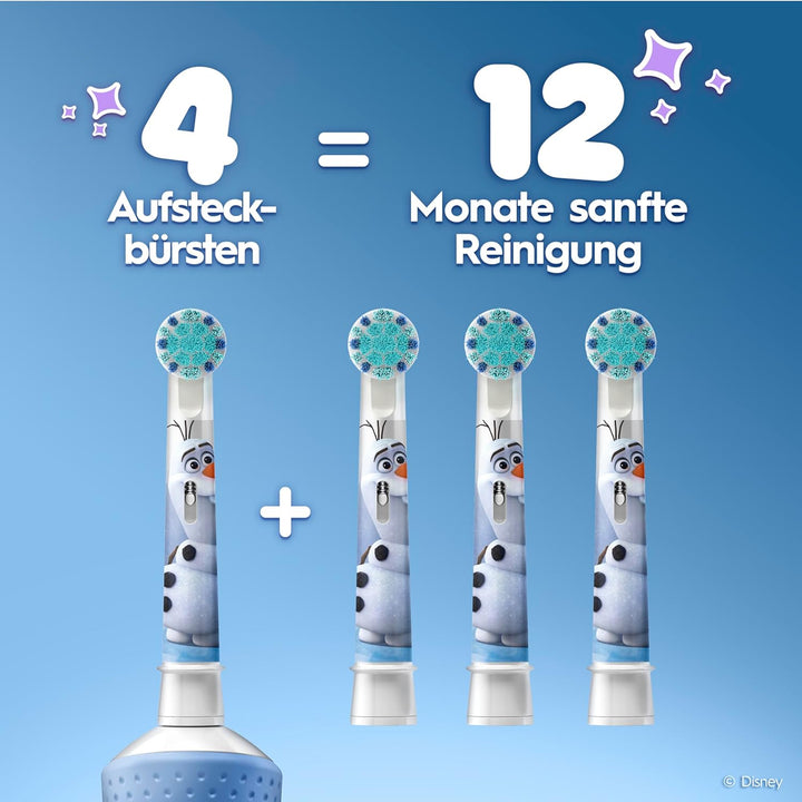 Oral-B Kids Frozen Aufsteckbürsten für elektrische Zahnbürste, 8 Stück, extra weiche Borsten, Zahnbü