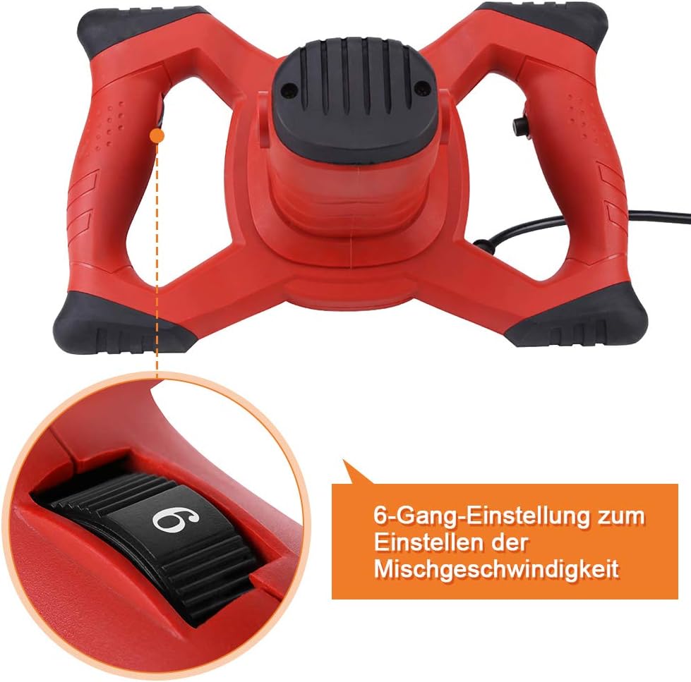 Farb-Mörtelrührer, Rührwerke Mörtelrührer Zementrührer Betonrührer Ergonomische Handgriffe mit 6 Ges