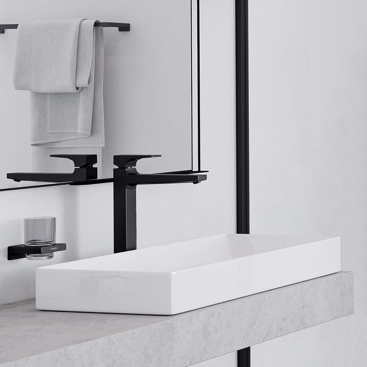 hansgrohe Wasserhahn Metropol, wassersparende Armatur mit Komfort-Höhe 260mm mit Push-Open Ablaufgar