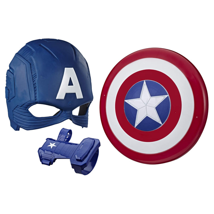 MARVEL Avengers Captain America Rollenspiel-Set (Captain America Maske und Magnetschild Spielzeug fü