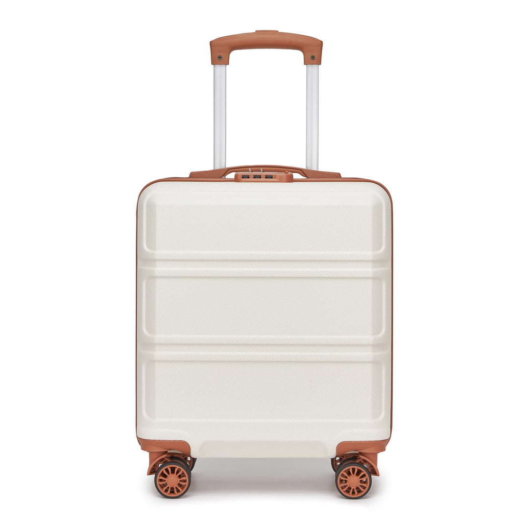KONO Koffer Klein 16 Zoll Leicht ABS+PC Hartschalenkoffer mit Zahlenschloss Reisekoffer mit 4 Rollen