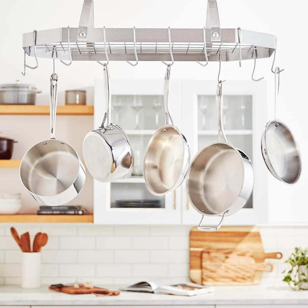 Cuisinart, achteckiger, hängender Topf- und Pfannenhalter aus Edelstahl
