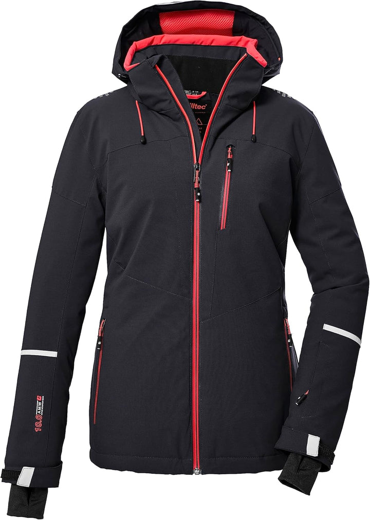 Killtec Damen Ksw 81 Wmn Ski Jckt Skijacke/Funktionsjacke mit abzippbarer Kapuze und Schneefang 36 s