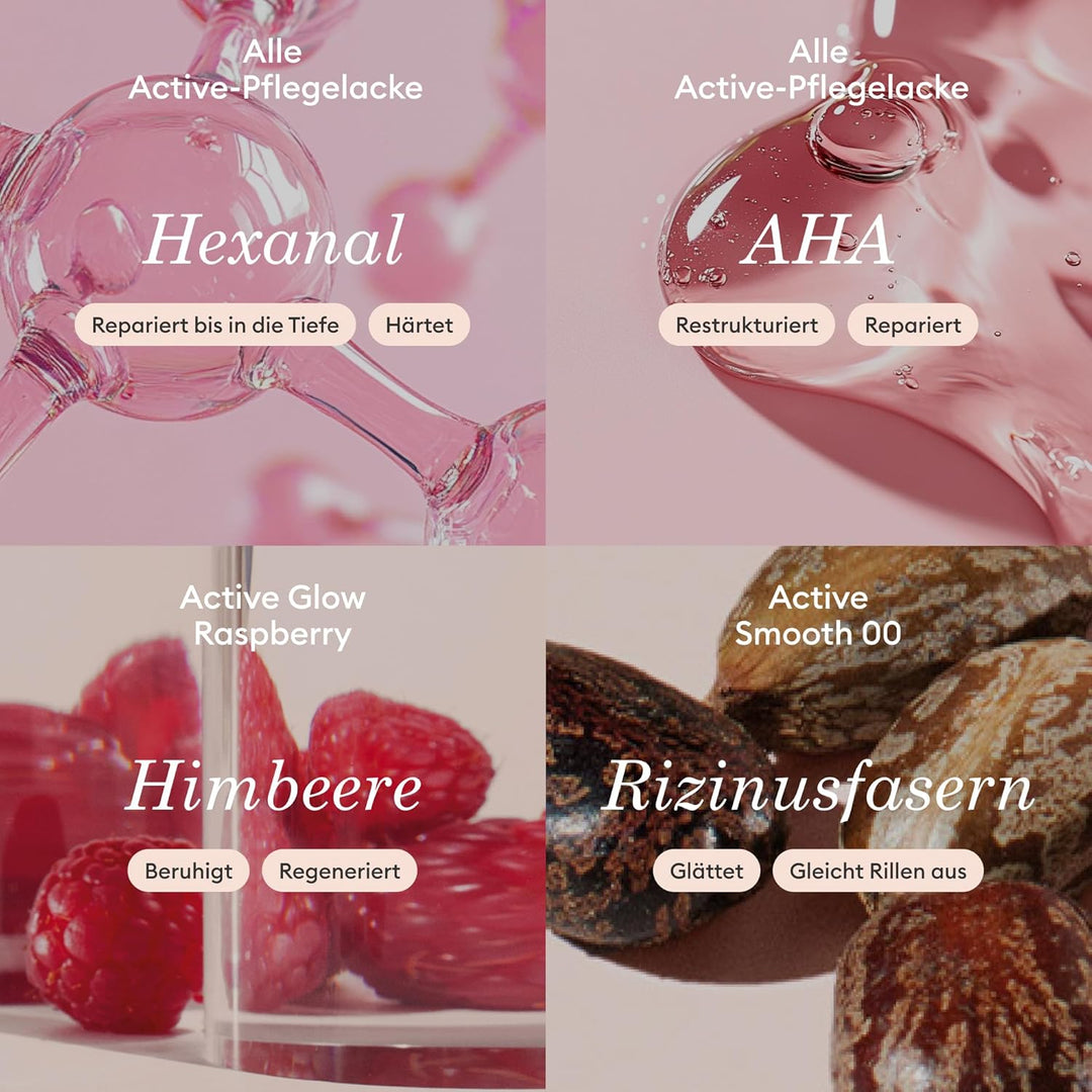 Manucurist Active Icons Duo Nagellack Set | Active Glow Raspberry und Active Smooth 00 Nagellacke –
