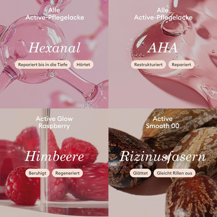 Manucurist Active Icons Duo Nagellack Set | Active Glow Raspberry und Active Smooth 00 Nagellacke –