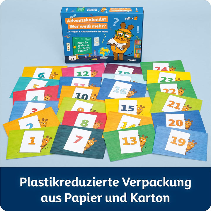 Die Maus Adventskalender Wer weiss mehr?: 24 Fragen & Antworten mit der Maus