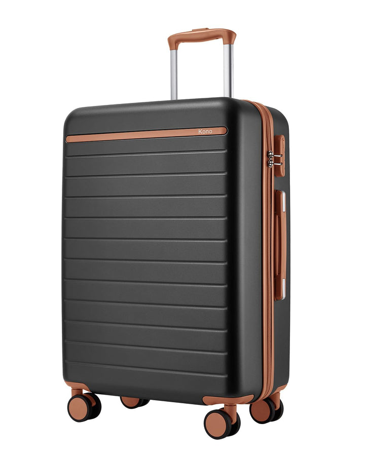 KONO Hartschalenkoffer 66.5x45.5x25cm, 61L Mittelgross Koffer für Business und Kurzreise für Paare,