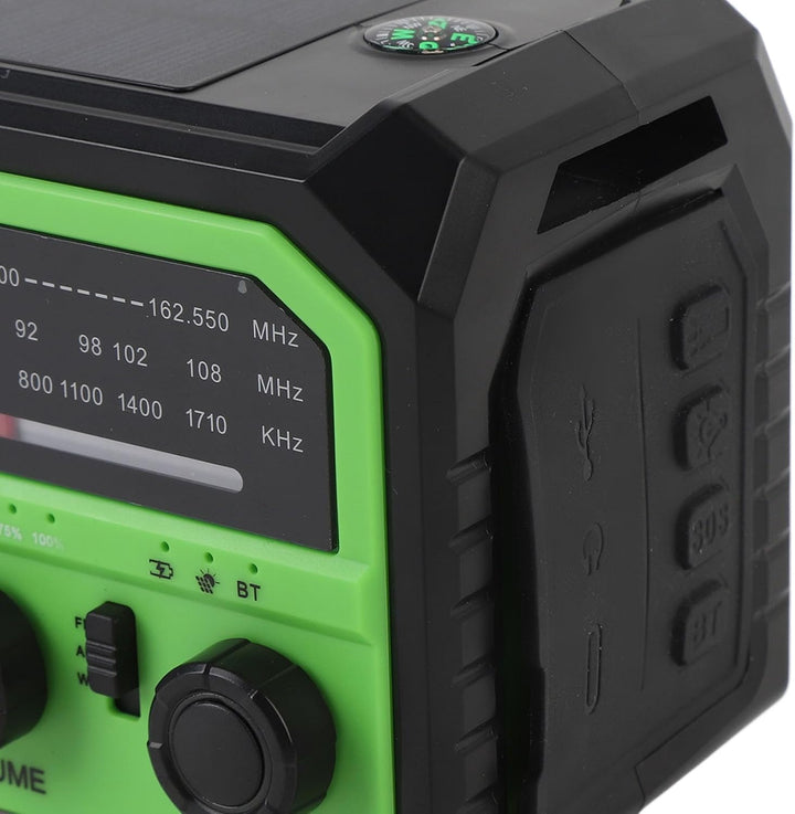 Notfall-Kurbelwetter-Radio mit 16.000 MAh-Akku, 3 Ladeoptionen, Solarradio mit Kompass, Taschenlampe