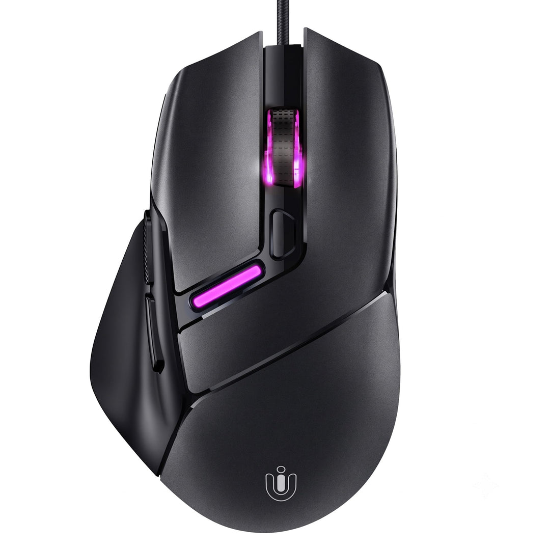 Uineer Kabel-Gaming-Maus, 12800 DPI Maus mit Gaming-Sensor, 6 programmierbare Tasten, 1000 Hz Pollin
