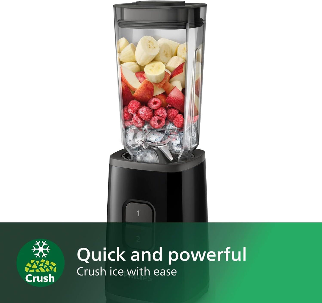 Philips Mini-Mixer, für unterwegs, 1 l, Fassungsvermögen 350 W, 2 Geschwindigkeitsstufen, schwarz, H