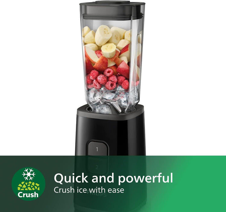 Philips Mini-Mixer, für unterwegs, 1 l, Fassungsvermögen 350 W, 2 Geschwindigkeitsstufen, schwarz, H