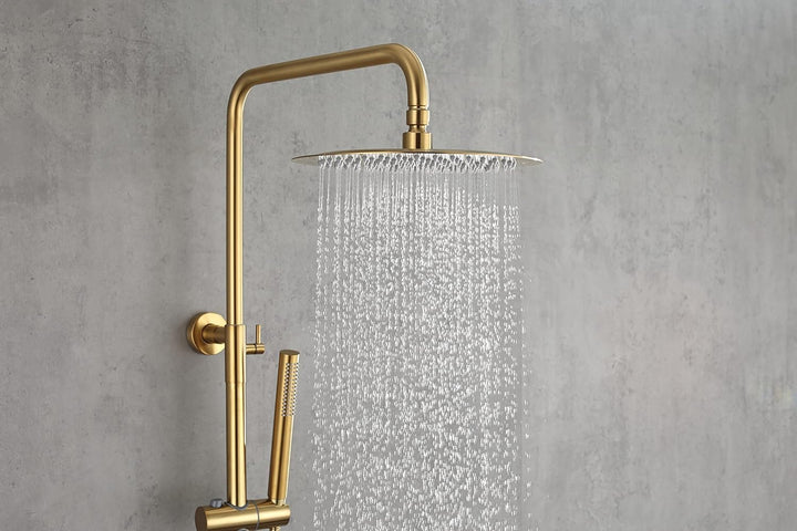 Duschsystem Komplettset aus Edelstahl | Duschsystem mit Thermostat & Regendusche | Duscharmatur mit