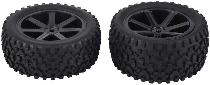 Qiterr 4pcs RC Auto-Reifen, 1/10 RC LKW-Gummireifen-Rad-Reifen-Zusätze für das Laufen des Buggy-Kett