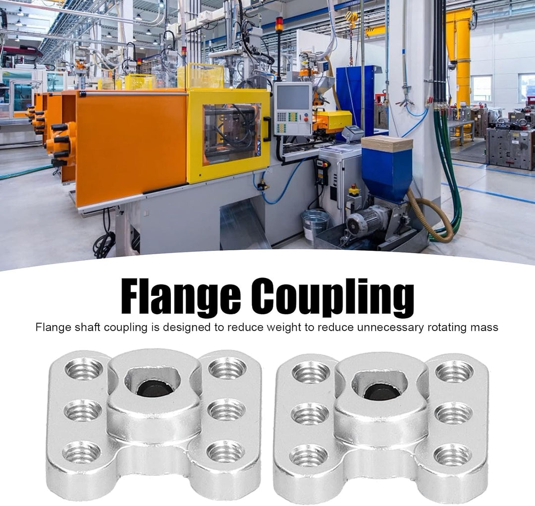 2Pcs Flansch Wellenkupplung Aluminiumlegierung 6mm D Loch Leichte Flanschkupplung Stecker Lagerbesch