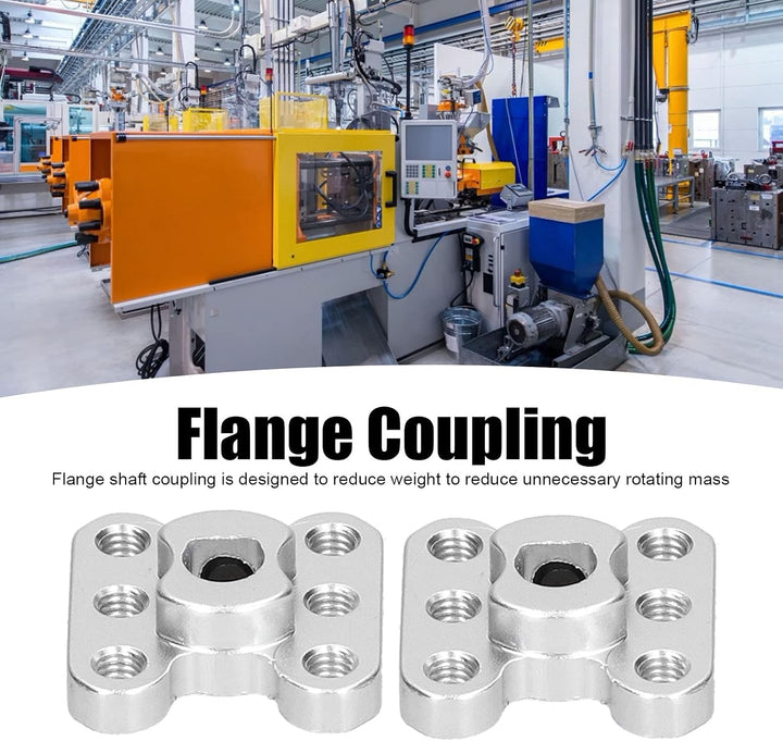 2Pcs Flansch Wellenkupplung Aluminiumlegierung 6mm D Loch Leichte Flanschkupplung Stecker Lagerbesch