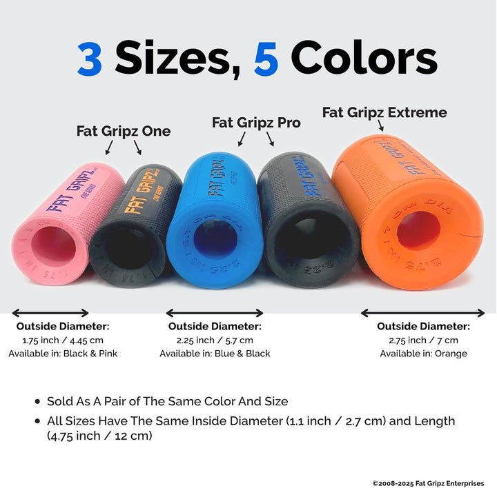 Fat Gripz One (aussendurchmesser 4,45cm) Black/Orange, Black/Orange