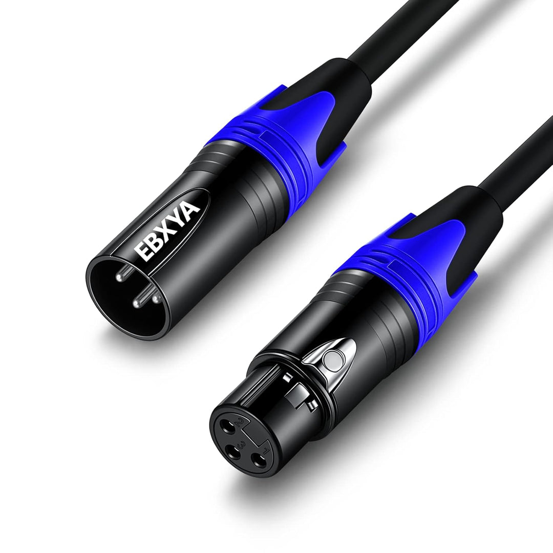 EBXYA XLR-Kabel Mikrofonkabel 1M 2Packs symmetrischer Stecker auf Buchse XLR-Patchkabel für DMX, Stu