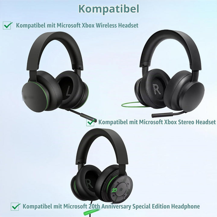 Xbox Stereo Ersatz-Ohrpolster und Kopfbügelbezug Kompatibel mit Microsoft Xbox Wireless Headset Xbox