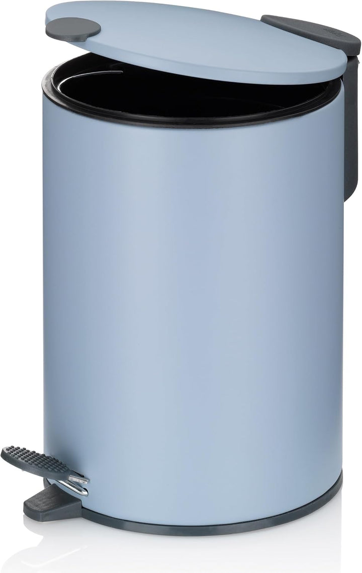 kela Kosmetikeimer 3l blau matt, Silent-Close-Deckel, Tretmülleimer Badezimmer MATS, Badmülleimer mi