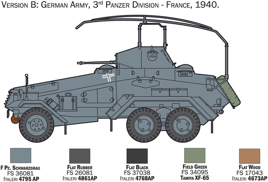 Italeri 6433S - Sd.Kfz.232 6 Rad, Mittel