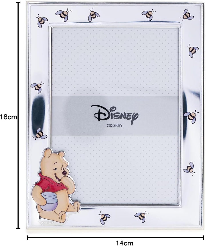 VALENTI & CO. – Disney Baby – Winnie Puuh Bilderrahmen aus Silber für Kinder, Geschenkidee für Taufe