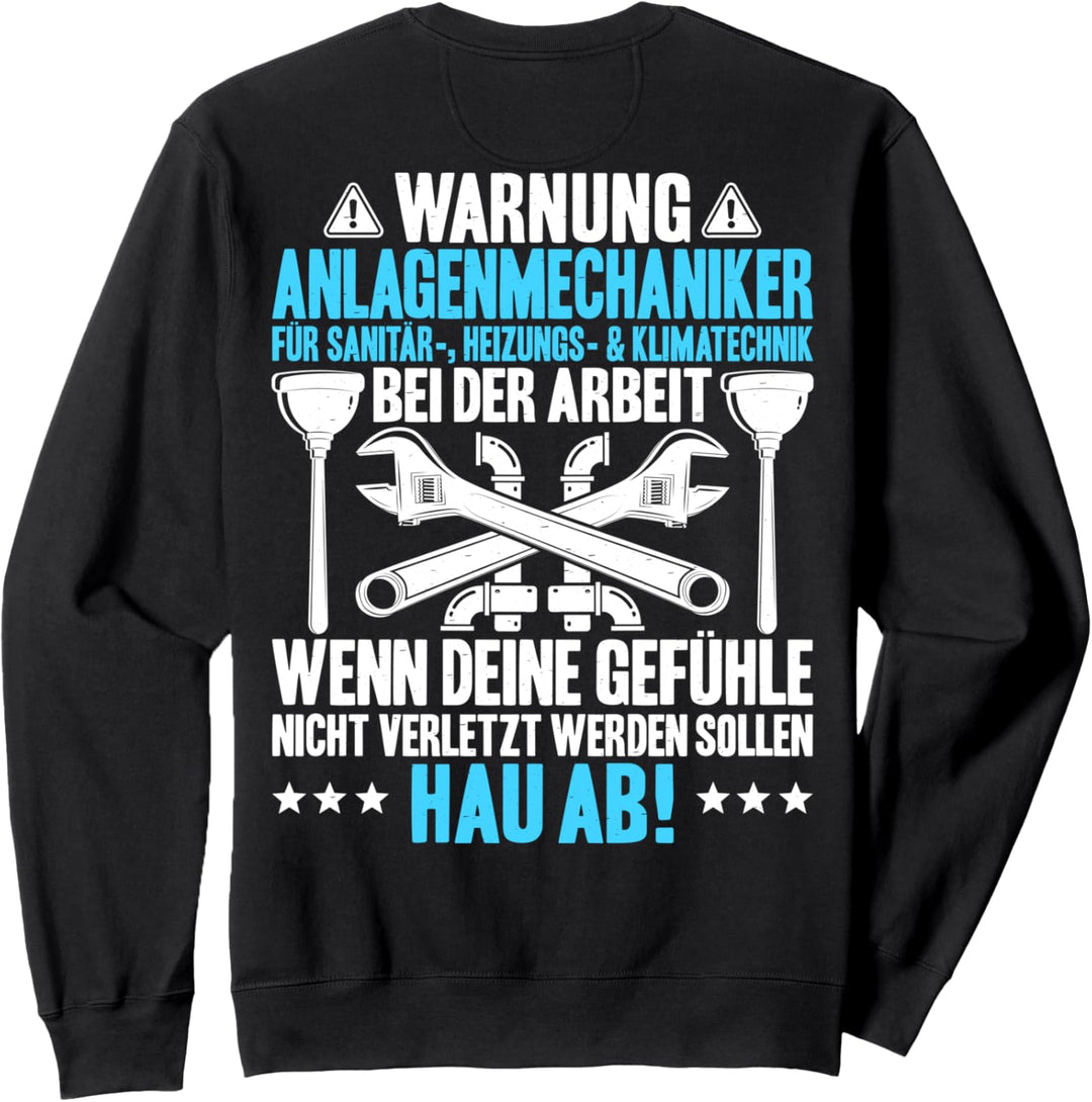Klempner Bei Der Arbeit Anlagenmechaniker Sweatshirt