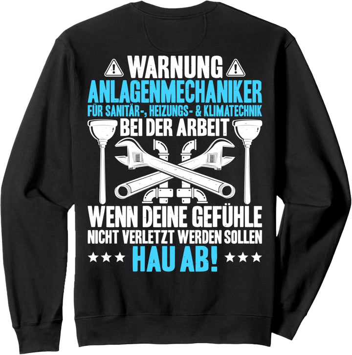 Klempner Bei Der Arbeit Anlagenmechaniker Sweatshirt