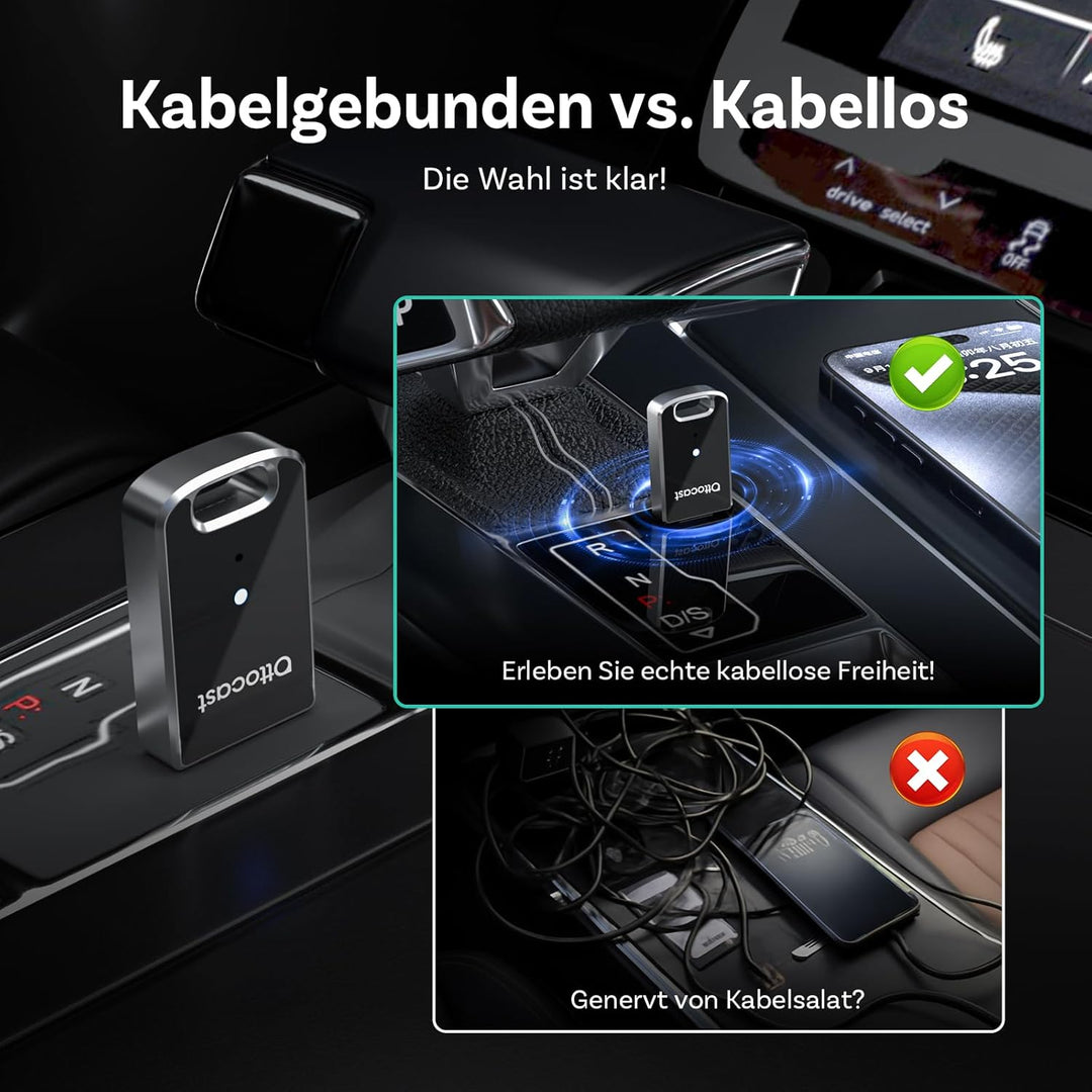 (Neues 2025 Modell) OTTOCAST 2-in-1 Wireless Carplay Android Auto Adapter, OTTO CAST Mini Edge für i