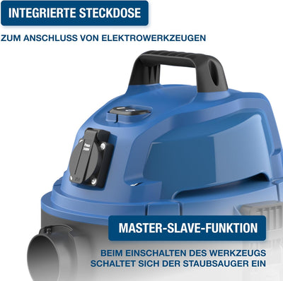 Hyundai Nass- / Trockensauger VCWD1220E, 1250 W, 20l, Sauger mit Blasfunktion, Ausgangssteckdose, Ma