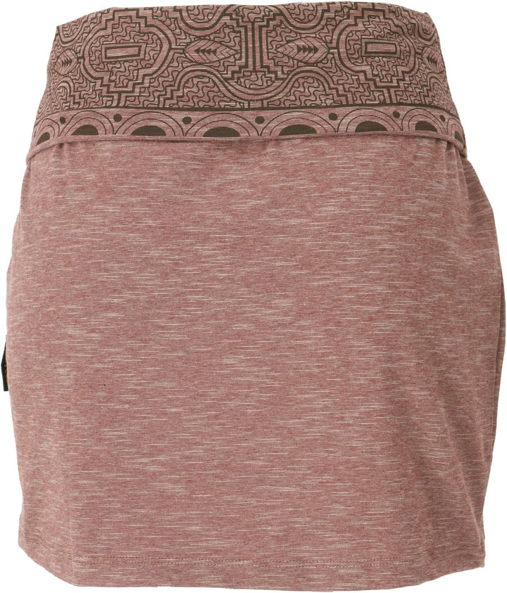GURU SHOP Minirock aus Bio-Baumwolle, Organic Yoga Rock - Anthrazit, Damen 40 Cappuccino, 40 Cappucc