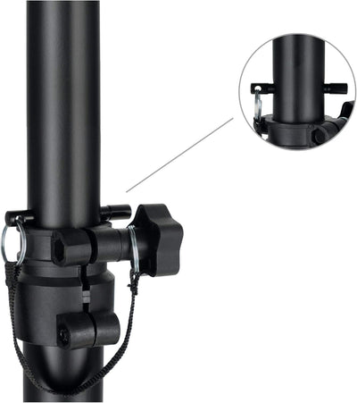 Pronomic 2X SLS-10 Stativ für Studio Monitor Ständer (verstellbar 80cm bis 130cm, Dreiecksbasis, Gum