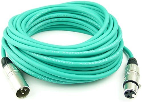 Adam Hall Cables 2 Stück K3MMF1000GRN Mikrofonkabel 10m Grün XLR female auf XLR male DMX Audio Kabel