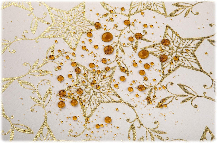 GOLDMAR Weihnachtstischdecke Fleckenresistente Schmutzabweisend Zweiseitig Tischdecke Weihnachten Ad