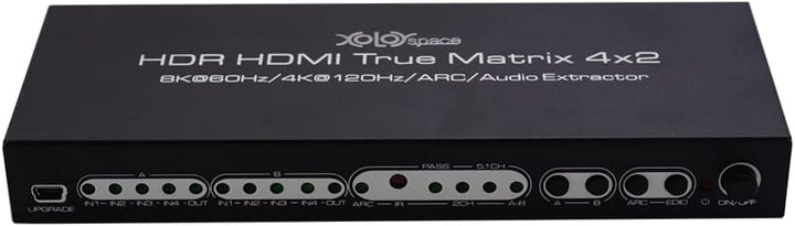 XOLORspace 43420A HDMI 2.1 8K HDR HDMI True Matrix Switch 4x2 unterstützt 4k 120hz und Dolby Vision