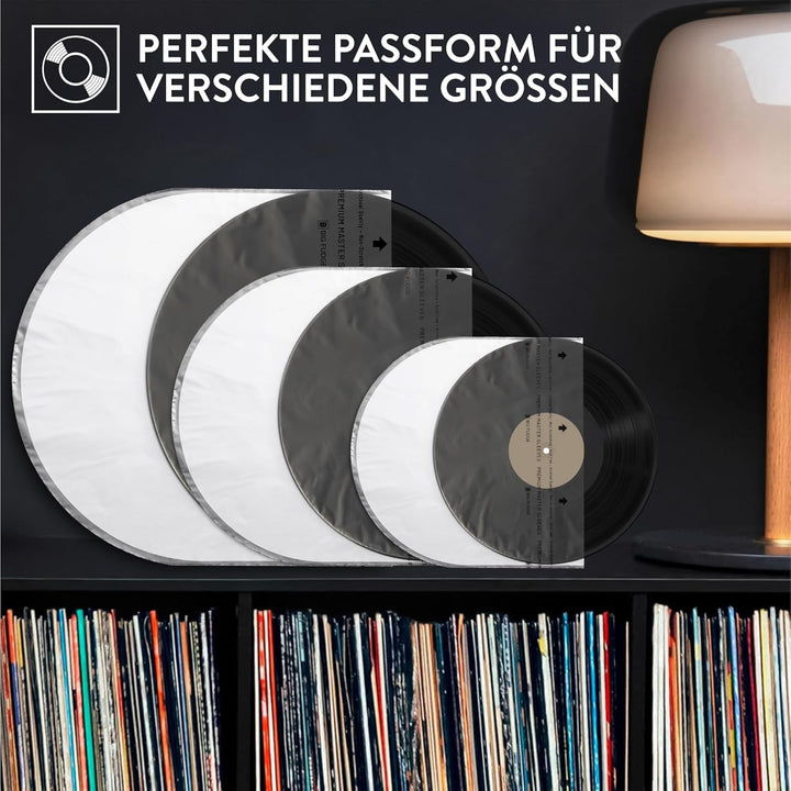 Big Fudge 50er Pack 7 Zoll Schallplatten Innen Hüllen - 50x 7" Schallplatten LP Aufbewahrung Schutzh