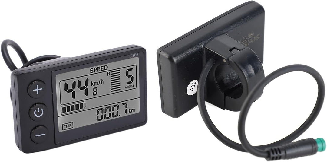 Keenso Elektrisches Fahrrad S866 LCD-Display Meter 24V 36V 48V Bedienfeld mit Wasserdichtem Stecker