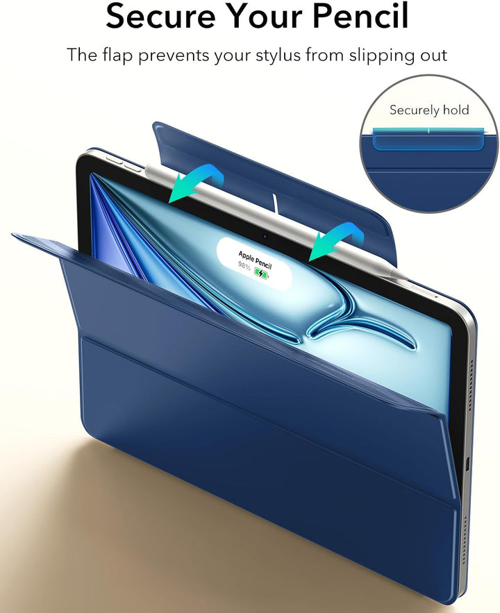 ESR Hülle für iPad Air 11 Zoll M2, iPad Air 6/5/4 (2024/2022/2020) 10,9 Zoll, Starke Magnetbefestigu