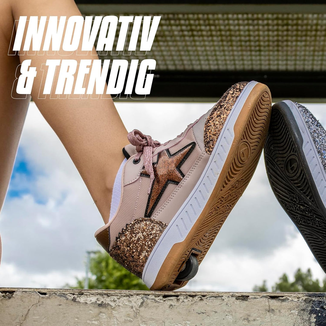BREEZY ROLLERS Schuhe mit Rollen für Kinder I Rollschuhe-Sneaker Kids I Von Kinder Strassen-Schuhen