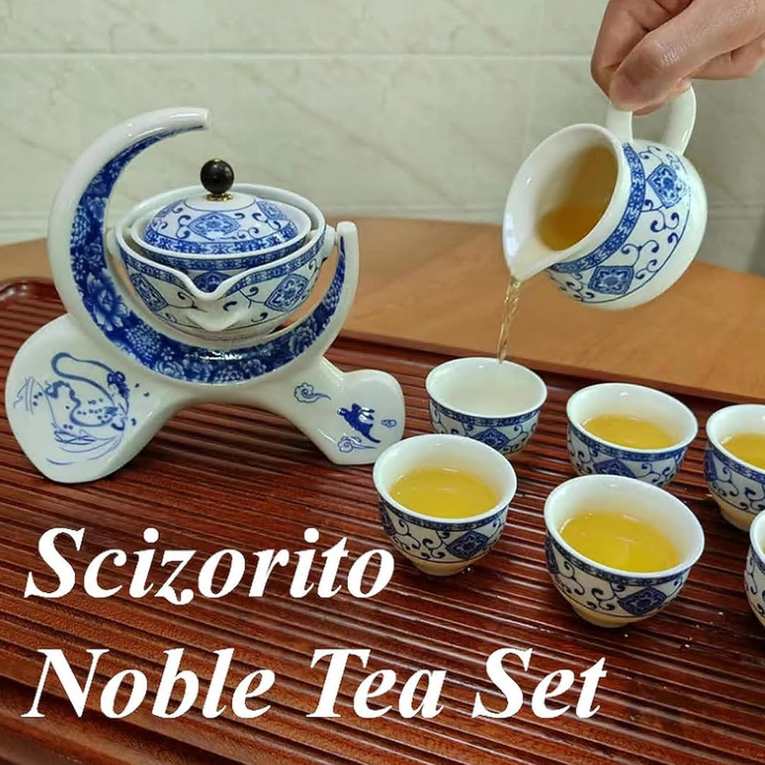 Hochwertige Chinesische Tee-Set-Geschenkbox, Rotierendes Kung Fu Tee-Set, Reines Handfeuern, Mit Rot