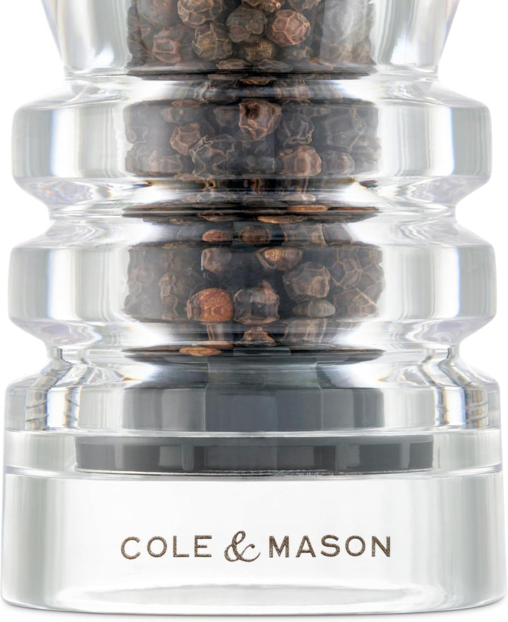 Cole & Mason London Acryl Salz- und Pfeffermühlen-Set, 220 mm, Precision+ Carbon-/Keramik-Mechanisme