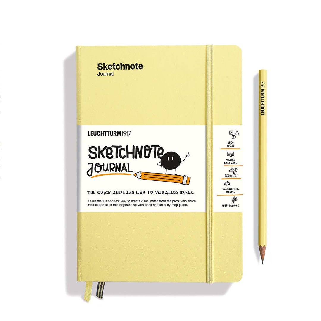 LEUCHTTURM1917 366211 Sketchnote Journal Medium (A5), Vanilla, Englisch Englisch Vanilla, Englisch V