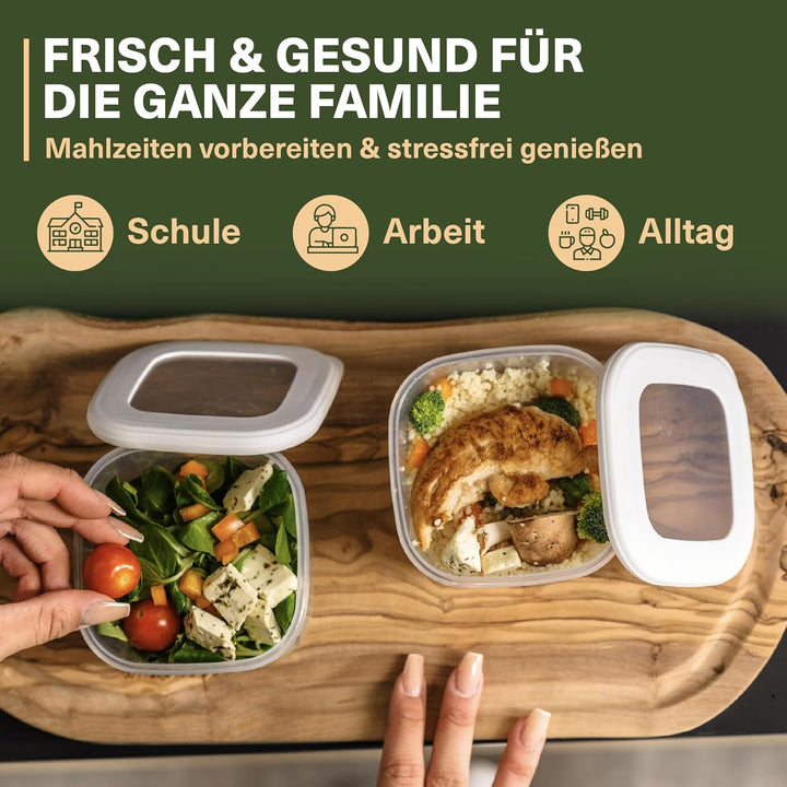 Vorratsdosen mit Deckel Luftdicht, 12er Vorratsbehälter Set BPA-Frei, Vorratsdose zur Müsli Mehl Auf