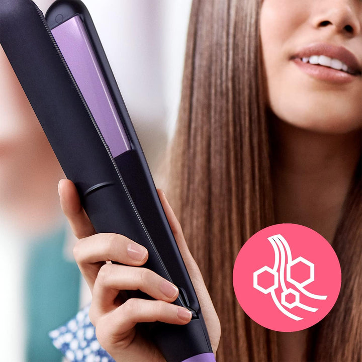Philips FOR HAIR PHILIPS STRAIGHTCARE ESSENTIAL BHS377/00 (BLACK FARBE), Schwarz/Rosa