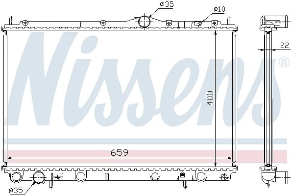 Nissens 65559A Kühler, Motorkühlung