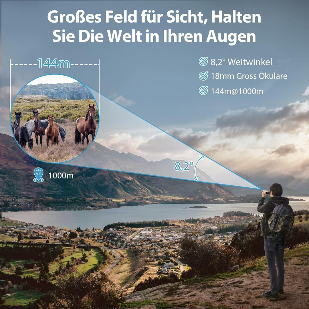 12x42 HD Fernglas Erwachsene,Binoculars Professional,für Vogelbeobachtung, Jagd, Wandern, Sightseein