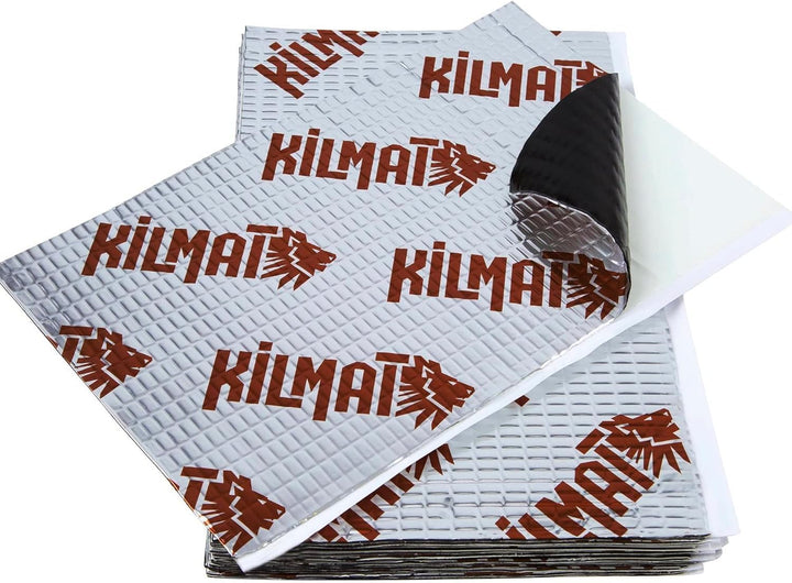 KILMAT 2 mm 1.7 m² Selbstklebende Alubutyl Anti Dröhn Dämmmatte Auto Dämmung Schalldämmung und Schal