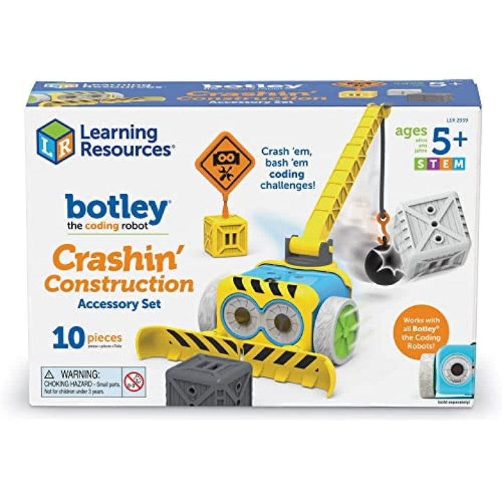 Learning Resources Botley Baustellen-Zubehörset mit Abrissbirne, Ab 5 Jahren, Erweiterung für progra