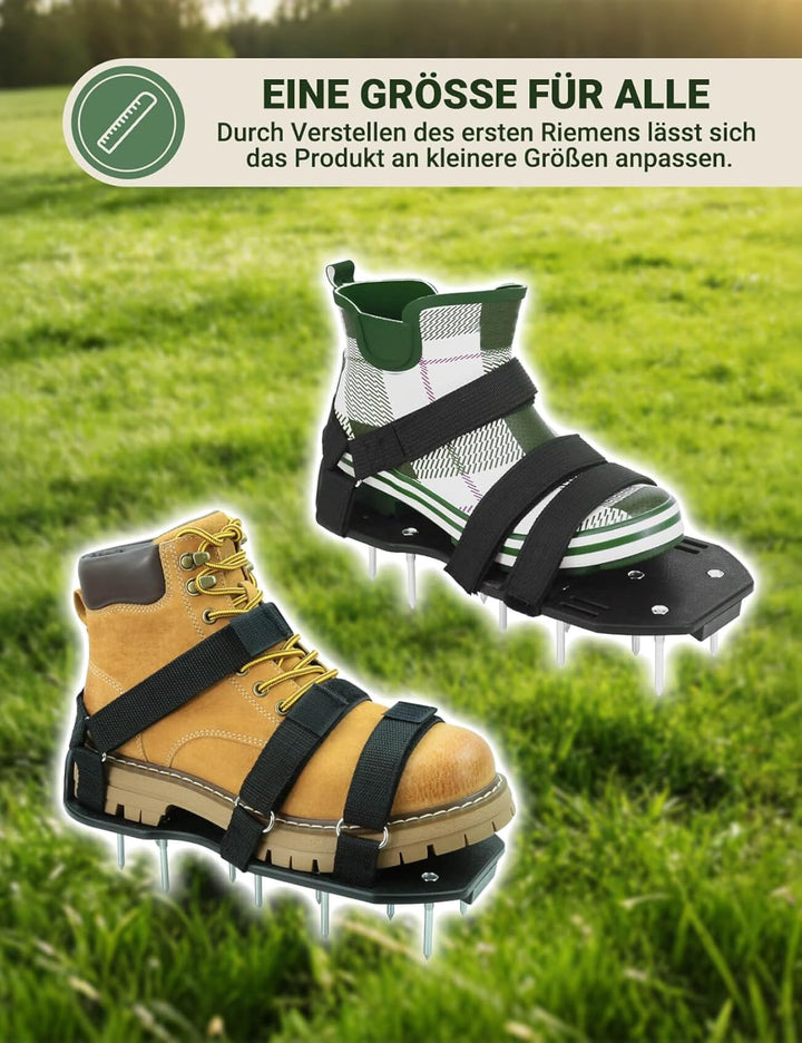 Rasenlüfter Schuhe, nagelschuhe ausgleichsmasse Rasenlüfter Sandalen mit doppelten Spannriemen, schw